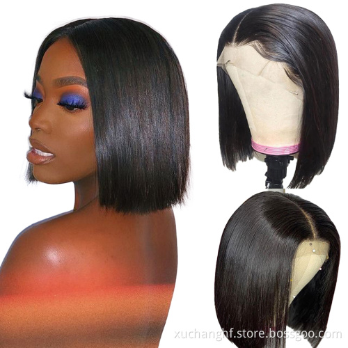 Wholesale Transparent HD Full Lace Bob Human Hair Lace Frontal Wigs For Black Women Brazilian Virgin Hair Lace Front Wig